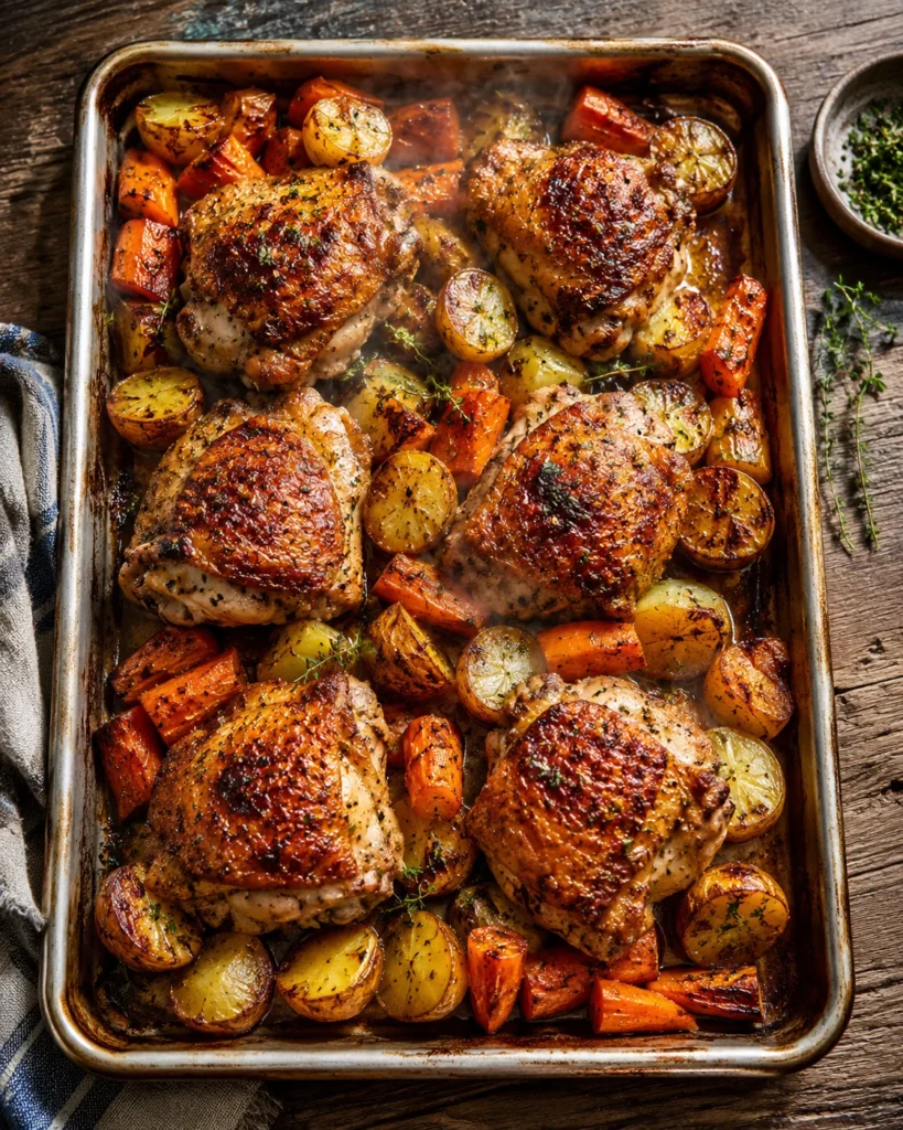 Crispy Sheet Pan Chicken Thighs: Shatter-Crisp Skin