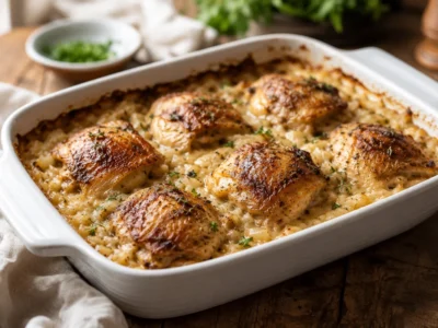 No-Peek Chicken Casserole — Creamy Rice Bake Done Right